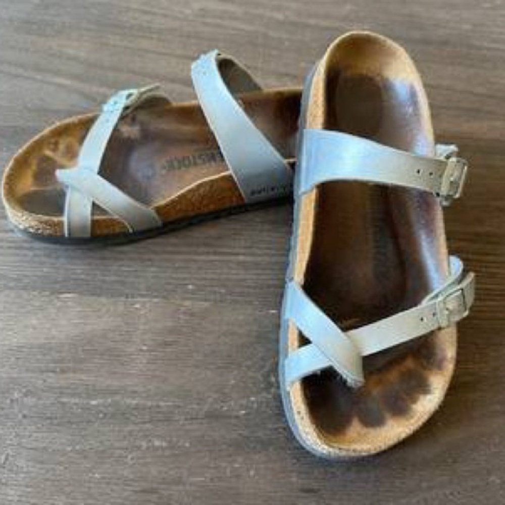 Birkenstock "Mayari" Sandals - Silver - size EU 38/women's 7-7.5